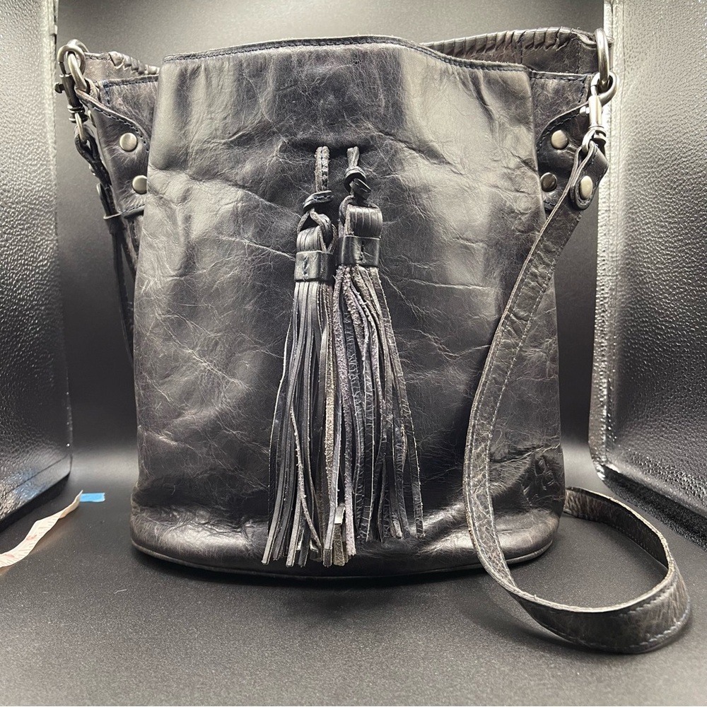 Patricia Nash dark grey Crossbody Bag with Tassels